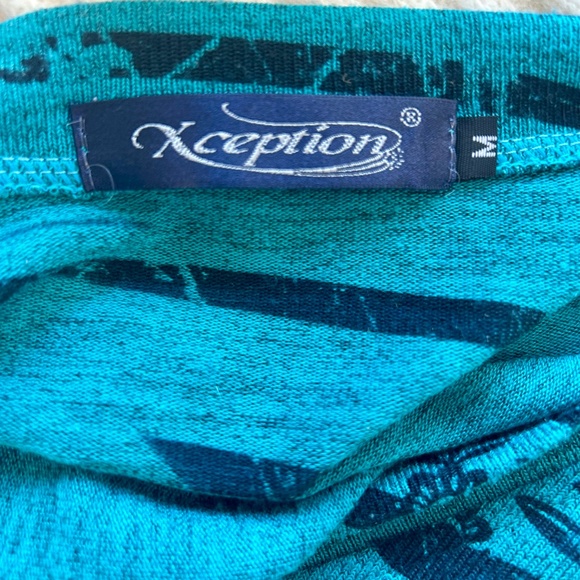 Xception Teal & Black Long Sleeved Embellished Tunic Size M - Picture 5 of 5